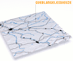 3d view of Guéblange-lès-Dieuze