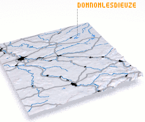 3d view of Domnom-lès-Dieuze