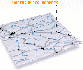 3d view of Saint-Maurice-aux-Forges