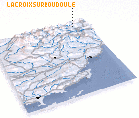 3d view of La Croix-sur-Roudoule