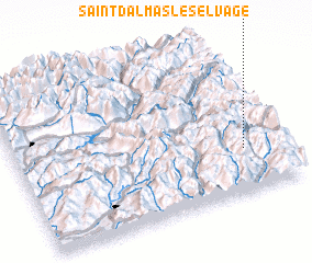 3d view of Saint-Dalmas-le-Selvage