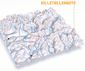 3d view of Villetalle-Haute