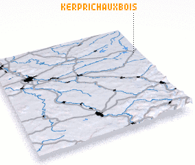 3d view of Kerprich-aux-Bois