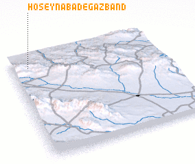 3d view of Ḩoseynābād-e Gazband