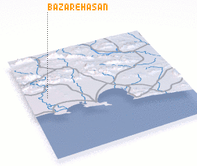 3d view of Bāzār-e Ḩasan