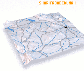 3d view of Sharīfābād-e Dūmak