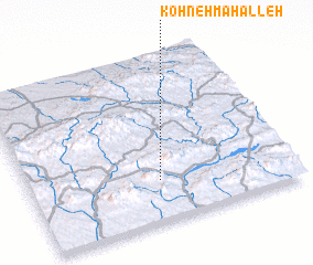 3d view of Kohneh Maḩalleh