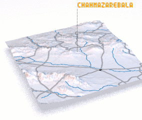 3d view of Chāh Mazār-e Bālā