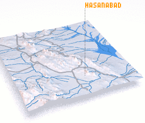 3d view of Ḩasanābād