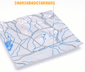 3d view of Shamsābād-e Sarhang