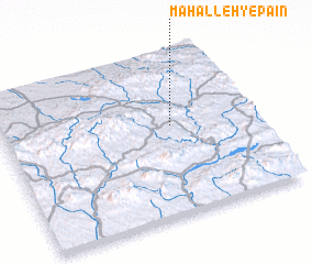 3d view of Maḩalleh-ye Pā\