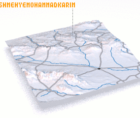 3d view of Cheshmeh-ye Moḩammad Karīm