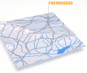 3d view of Farmānābād