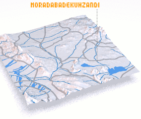 3d view of Morādābād-e Kūh Zandī