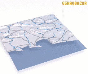 3d view of Esḩāq Bāzār