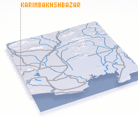 3d view of Karīm Bakhsh Bāzār