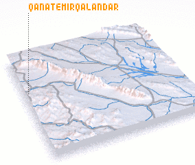 3d view of Qanāt-e Mīr Qalandar