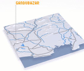 3d view of Gandū Bāzār