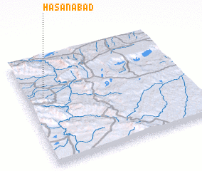 3d view of Ḩasanābād