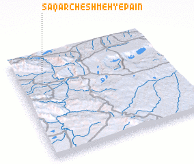 3d view of Saqar Cheshmeh-ye Pā\