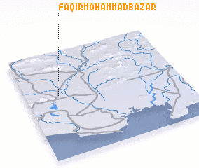 3d view of Faqīr Moḩammad Bāzār