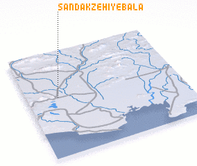 3d view of Sāndakzehī-ye Bālā