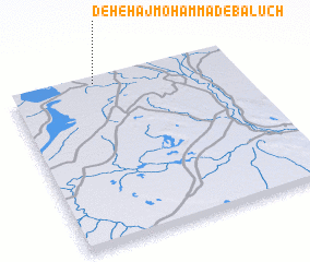 3d view of Deh-e Ḩāj Moḩammad-e Balūch