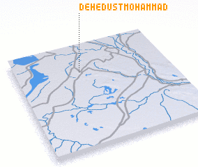 3d view of Deh-e Dūst Moḩammad