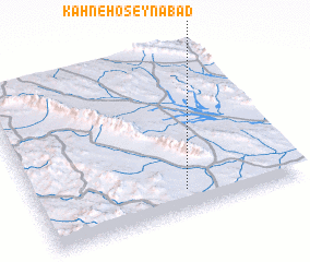 3d view of Kahn-e Ḩoseynābād