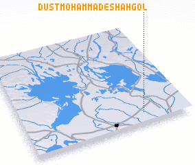 3d view of Dūst Moḩammad-e Shāhgol