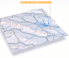3d view of Kūhpāreh-ye Kohneh