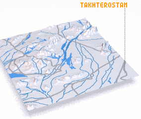 3d view of Takht-e Rostam