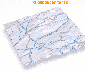 3d view of Shahrābād-e Soflá