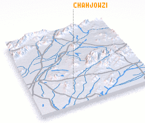 3d view of Chāh Jowzī