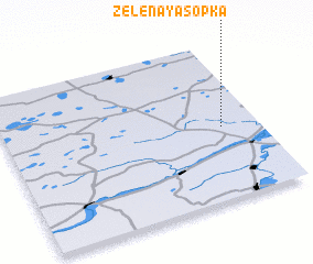 3d view of Zelënaya Sopka