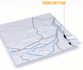 3d view of Kūh-e Şayyād