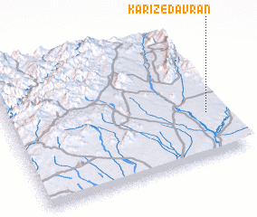 3d view of Kārīz-e Davrān