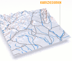 3d view of Kārīz-e Sorkh