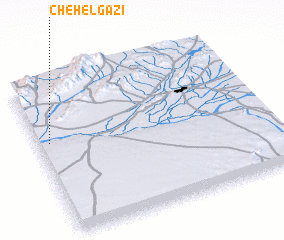 3d view of Chehel Gazī