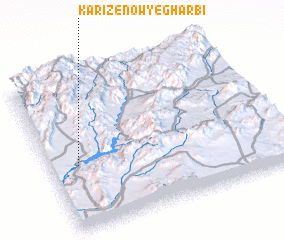 3d view of Kārīz-e Now-ye Gharbī