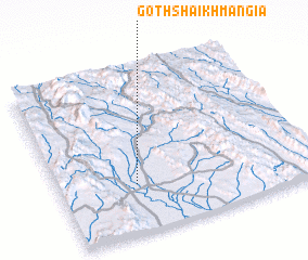 3d view of Goth Shaikh Māngīa