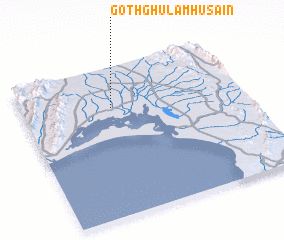 3d view of Goth Ghulām Husain