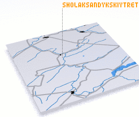 3d view of Sholaksandykskiy Tretiy