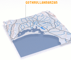 3d view of Goth Mullah Ramzān