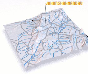 3d view of Jahān Shāh Mandau