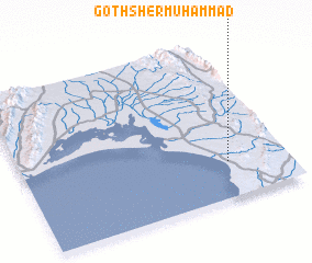 3d view of Goth Sher Muhammad