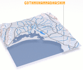 3d view of Goth Muhammad Hāshim