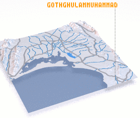 3d view of Goth Ghulām Muhammad