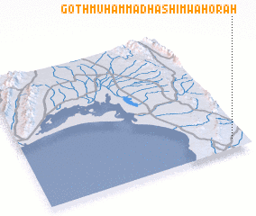 3d view of Goth Muhammad Hāshim Wāhorah