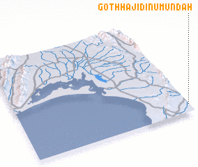 3d view of Goth Hāji Dīnu Mūndāh